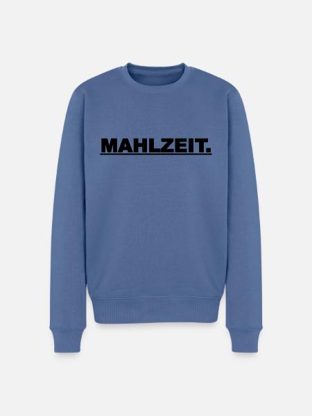 Mahlzeit - Männer Premium Bio Pullover - Taubenblau