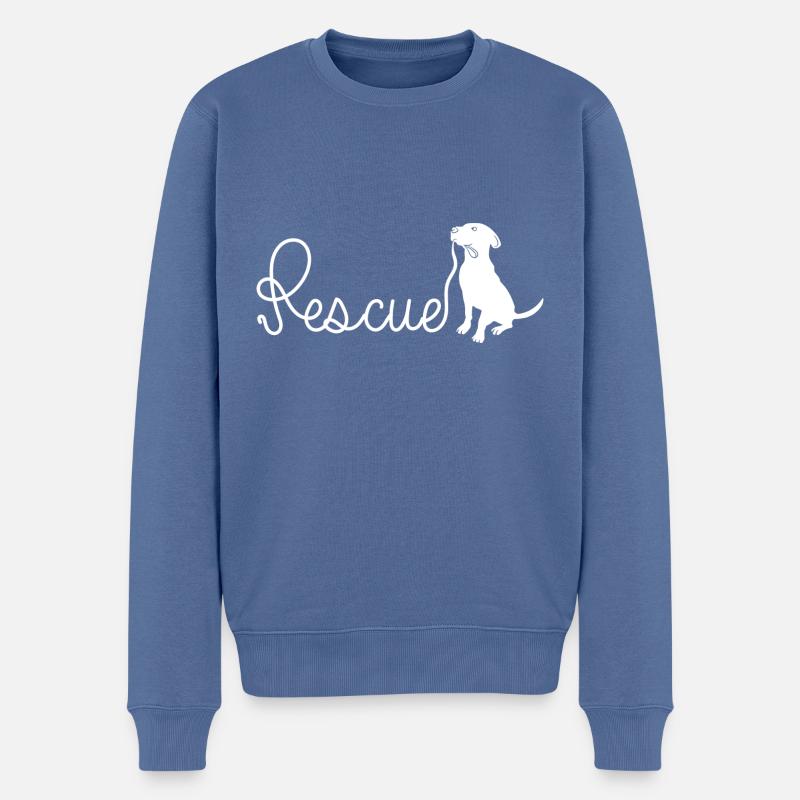 Tierschutz Spruch Hundehalter Gassi Geschenk - Männer Premium Bio Pullover - Taubenblau
