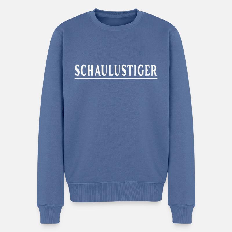 Schaulustiger, Voyeur, Spanner - Männer Premium Bio Pullover - Taubenblau
