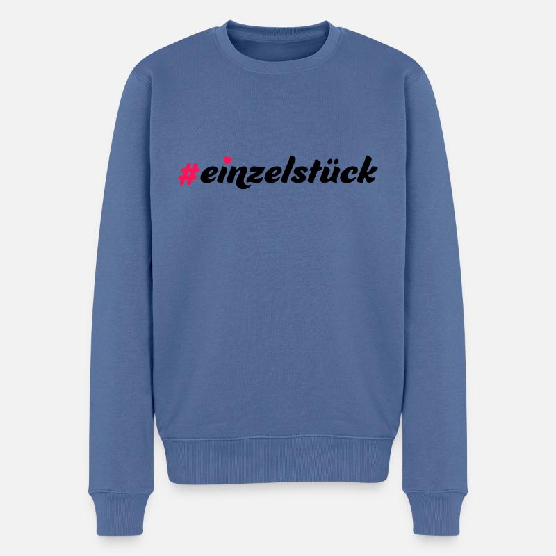 Einzelstück - Männer Premium Bio Pullover - Taubenblau
