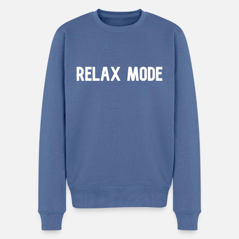 Mode Détente - Pull Premium bio Homme - bleu pigeon