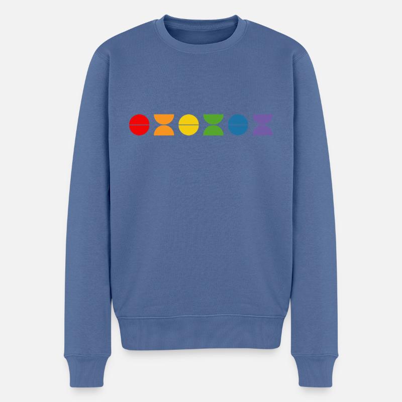 Rainbow fun - Men's Premium Organic Jumper - stone blue