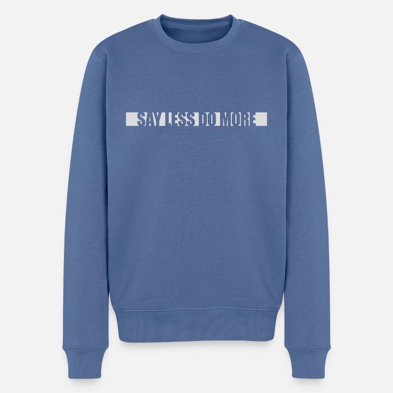 say less do more - Männer Premium Bio Pullover - Taubenblau
