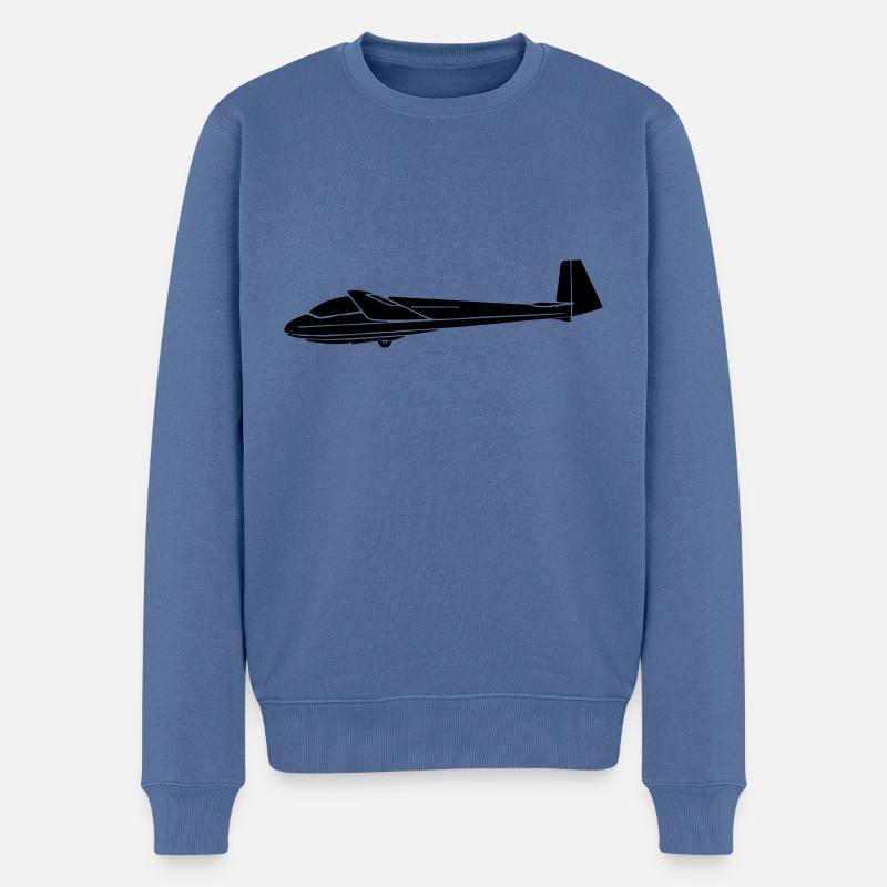 ask 13 planeurs plan - Pull Premium bio Homme - bleu pigeon