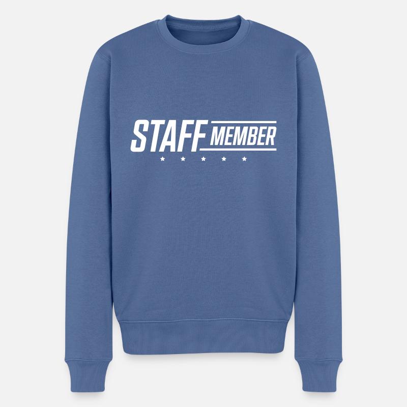 staff member - Männer Premium Bio Pullover - Taubenblau