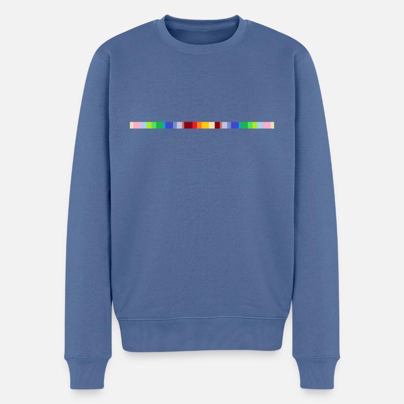 Sign colorful - Männer Premium Bio Pullover - Taubenblau
