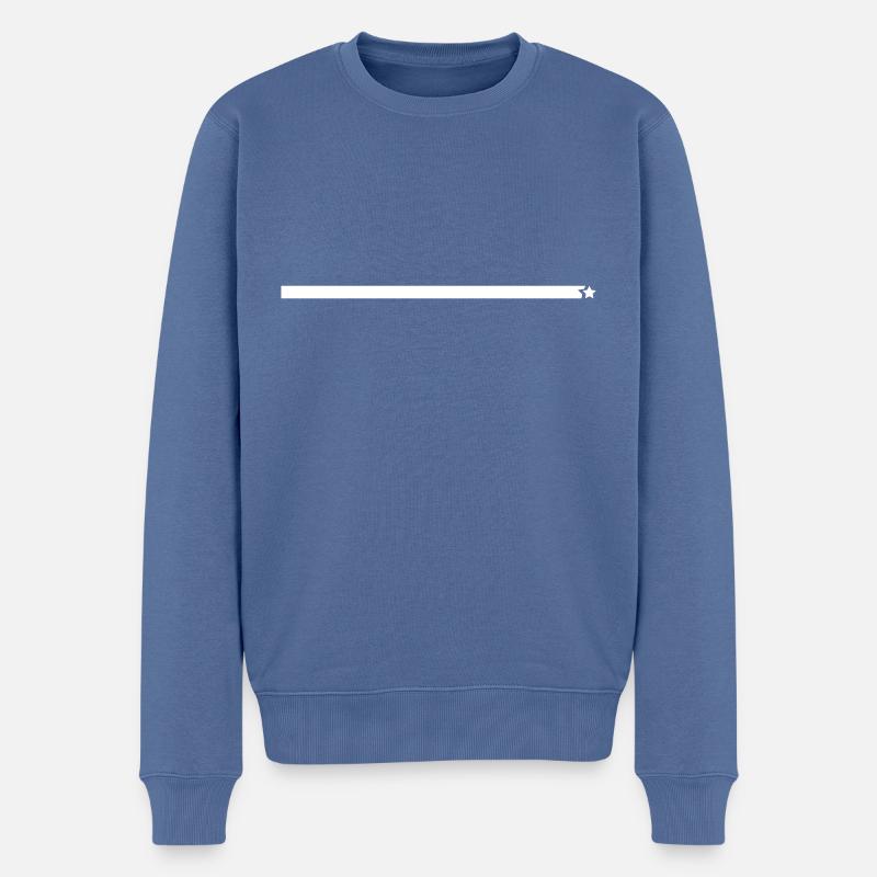 stern linie - Männer Premium Bio Pullover - Taubenblau