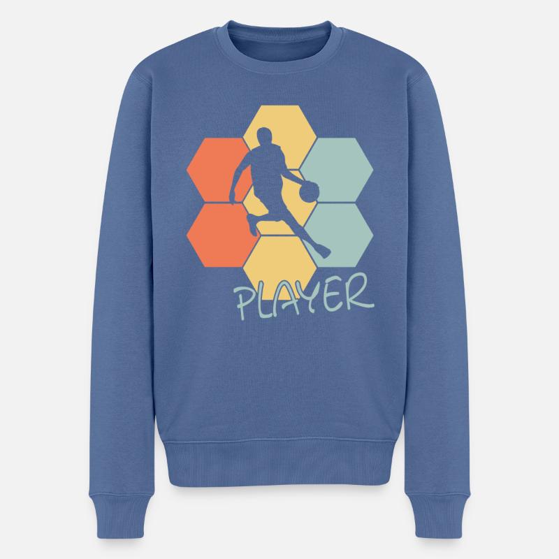 Basketball Player - Männer Premium Bio Pullover - Taubenblau