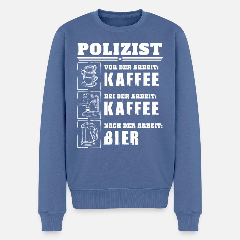Mon quotidien de policier - Pull Premium bio Homme - bleu pigeon