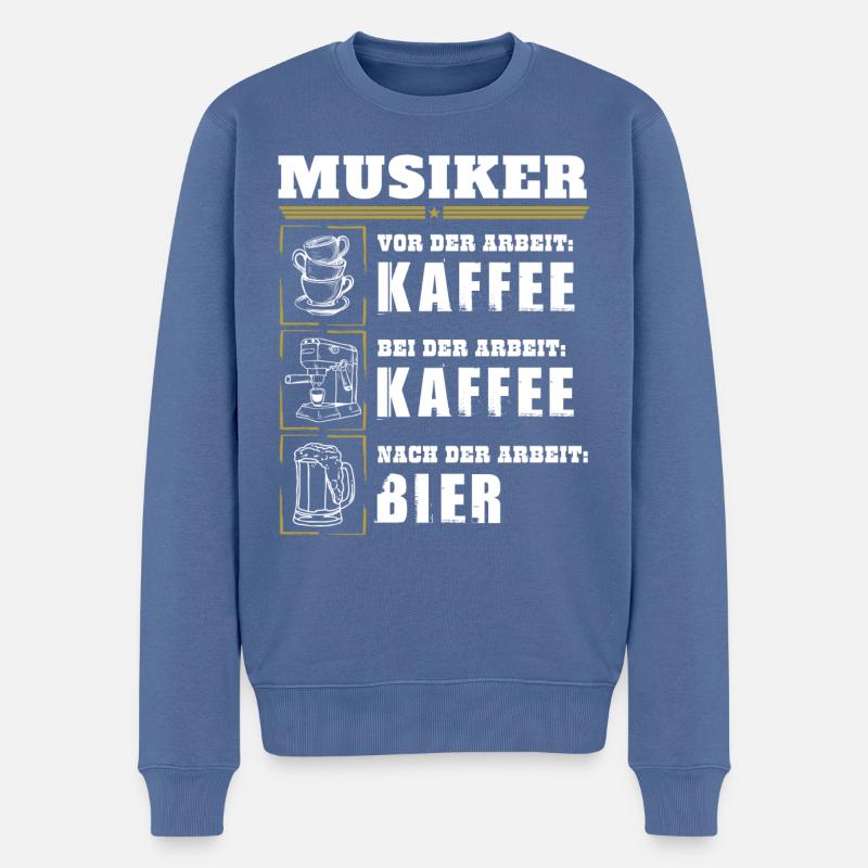 Mon quotidien de musicien - Pull Premium bio Homme - bleu pigeon