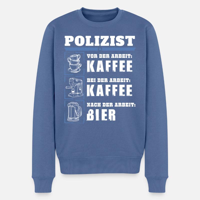 Mon quotidien de policier - Pull Premium bio Homme - bleu pigeon