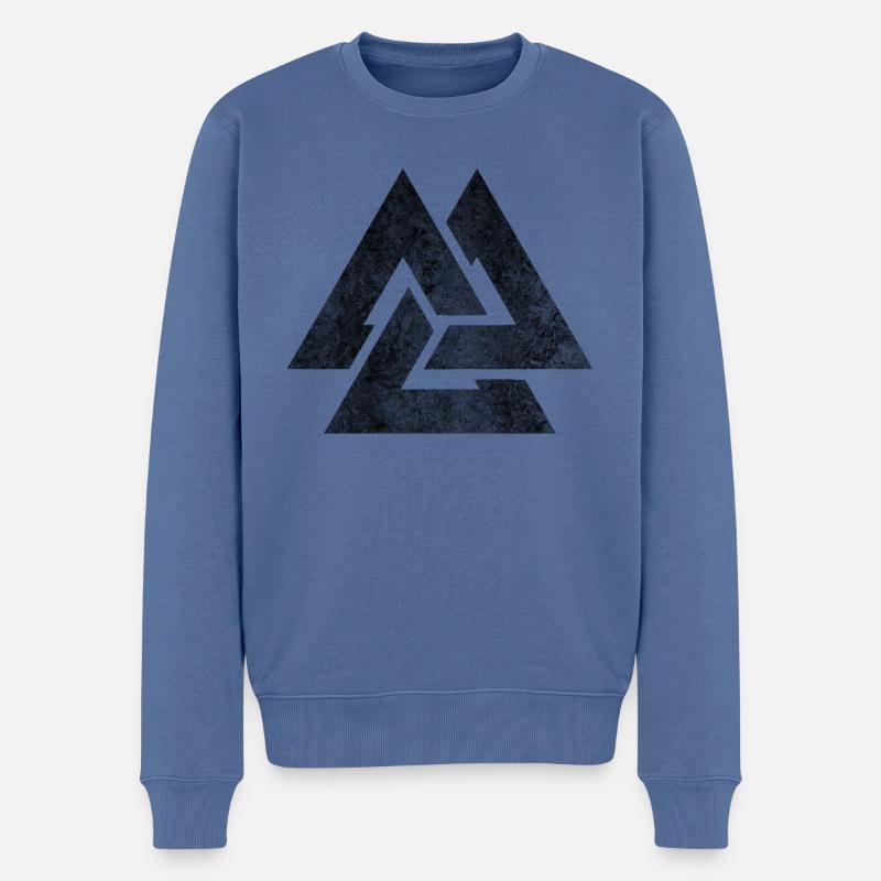 Odin Knoten Wikinger Germanen Kelten Nordisch - Männer Premium Bio Pullover - Taubenblau