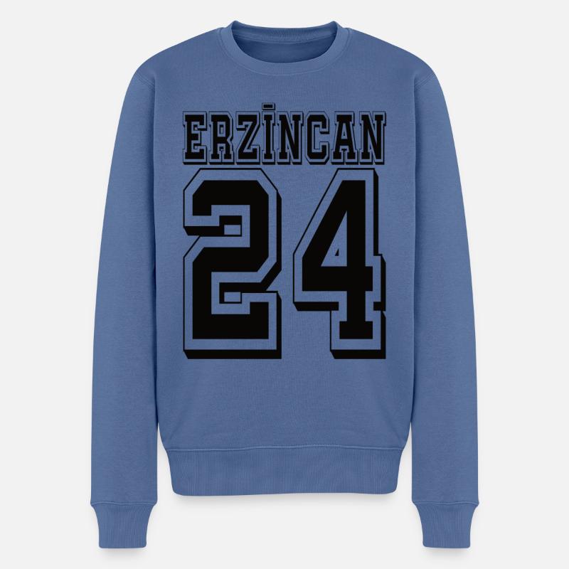 Erzincan 24 - Männer Premium Bio Pullover - Taubenblau