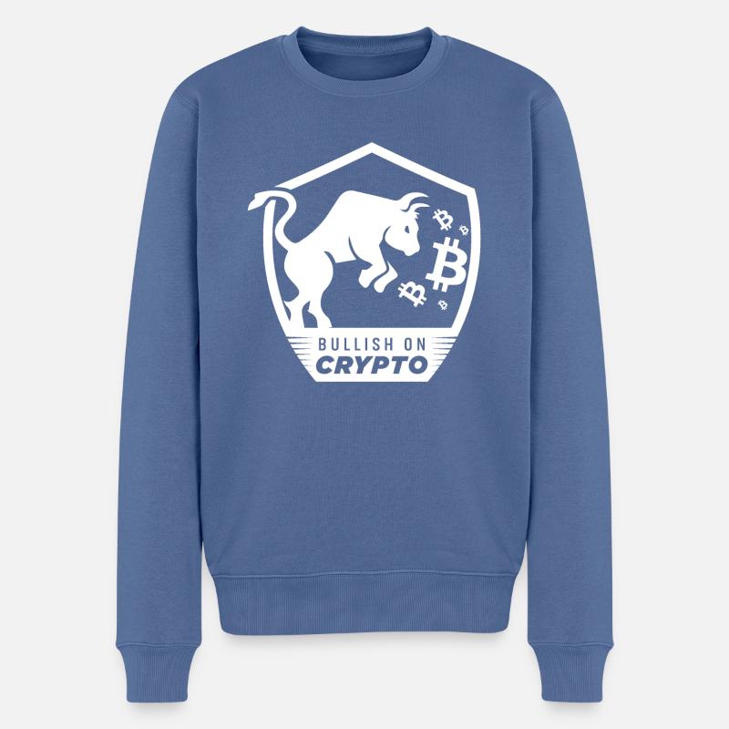 Bullish crypto - Pull Premium bio Homme - bleu pigeon