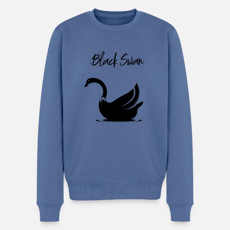 black swan - Pull Premium bio Homme - bleu pigeon