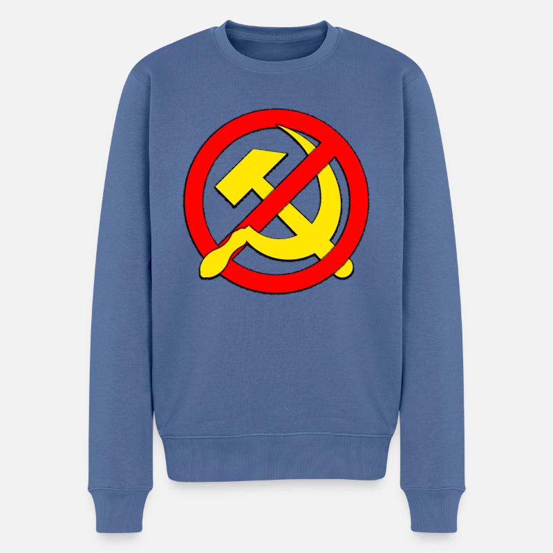 Pas de communisme - Pull Premium bio Homme - bleu pigeon