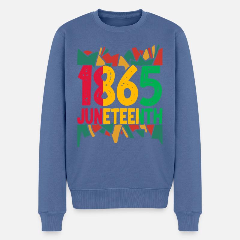 Juneteenth - Männer Premium Bio Pullover - Taubenblau