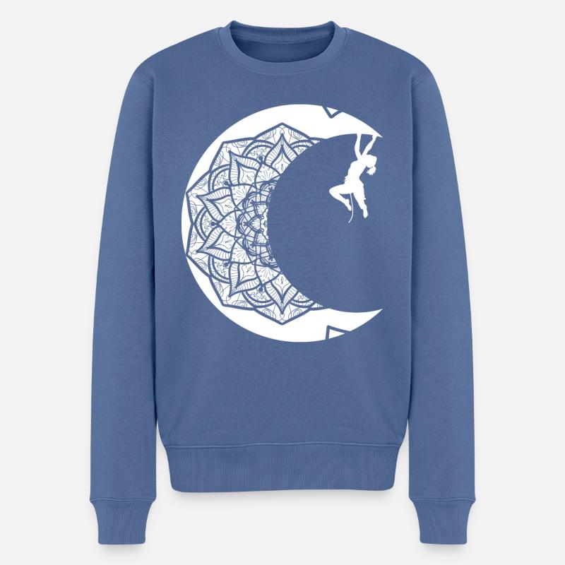 Alpiniste sur la lune - Pull Premium bio Homme - bleu pigeon