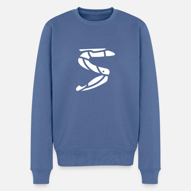 Zat'nik' so - Männer Premium Bio Pullover - Taubenblau