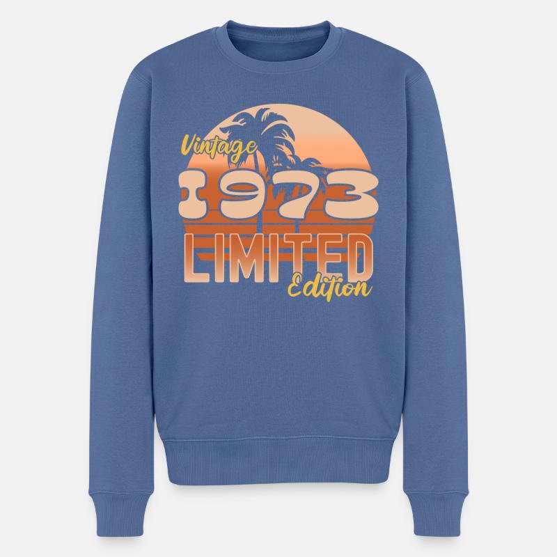 Millésime 1973 Edition Limitée - Pull Premium bio Homme - bleu pigeon