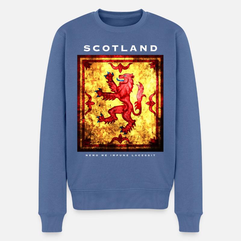 Scotland Lion Rampant - Männer Premium Bio Pullover - Taubenblau
