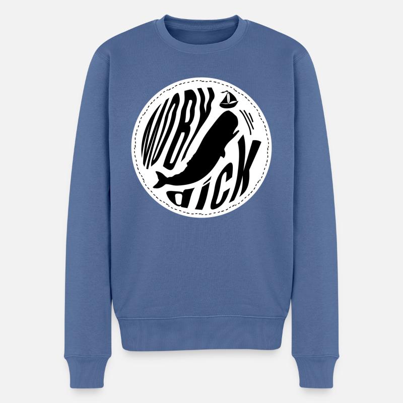 Moby Dick - Pull Premium bio Homme - bleu pigeon
