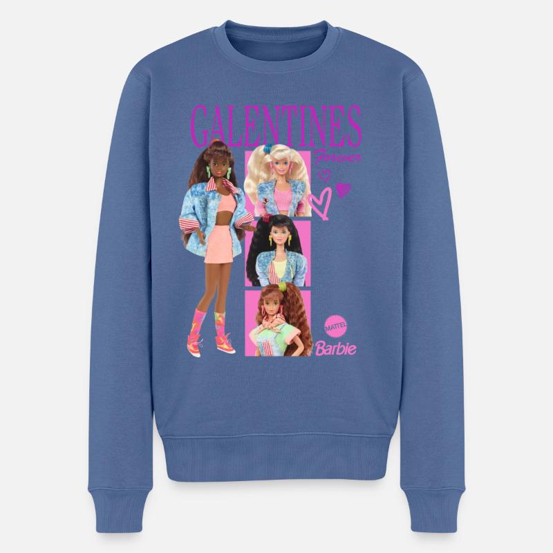 Barbie Galentines Design - Männer Premium Bio Pullover - Taubenblau
