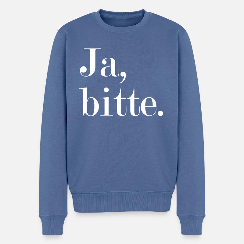 , s’il vous plaît Déclaration Réponse - Pull Premium bio Homme - bleu pigeon