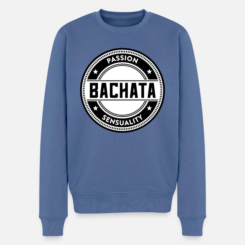 Bachata - Leidenschaft & Sinnlichkeit - Männer Premium Bio Pullover - Taubenblau