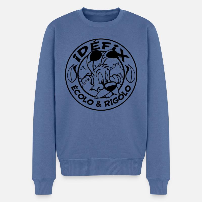 Asterix & Obelix - Idefix Ecolo & Rigolo - Pull Premium bio Homme - bleu pigeon
