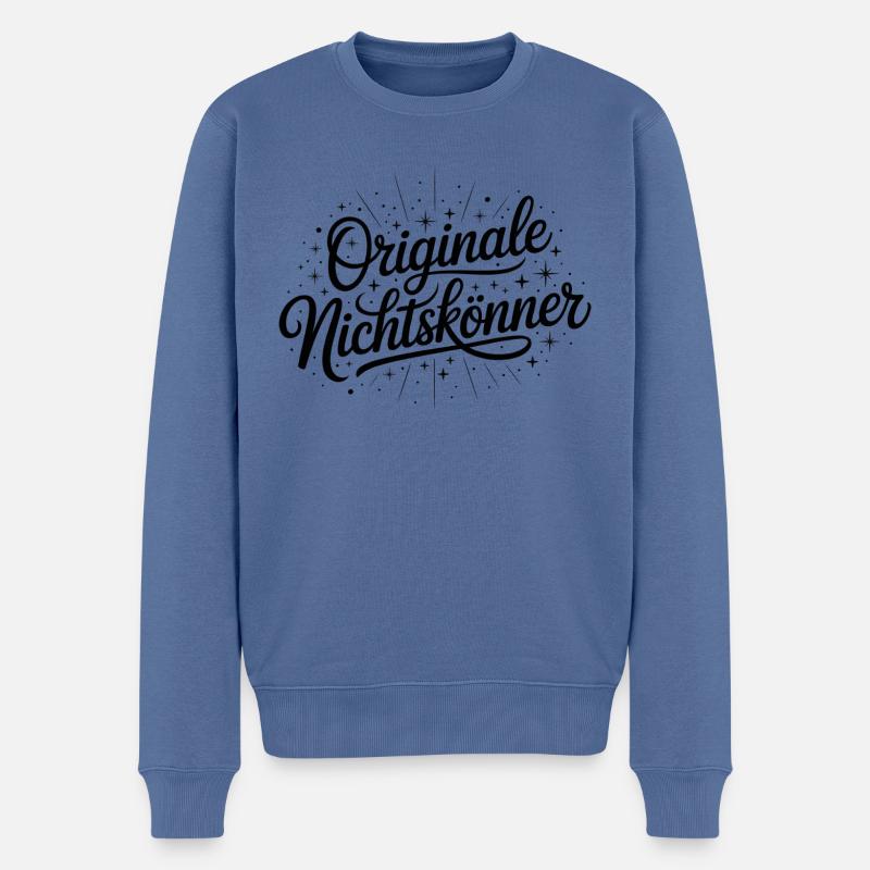 Originale Nichtsprofir - Memes Allemands - Pull Premium bio Homme - bleu pigeon