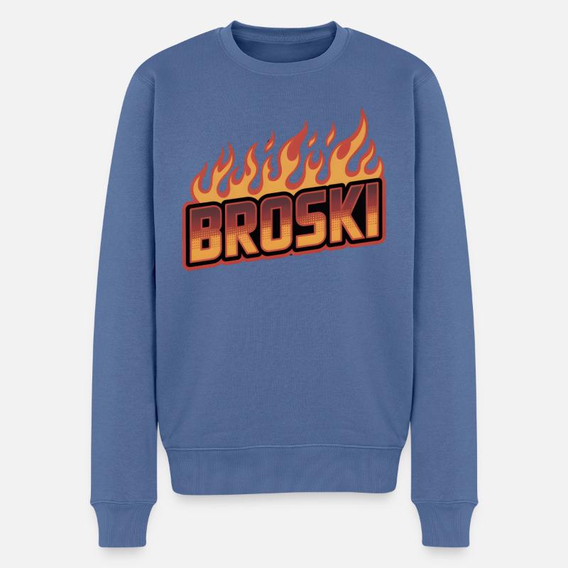 Broski - Bro Memes - Männer Premium Bio Pullover - Taubenblau