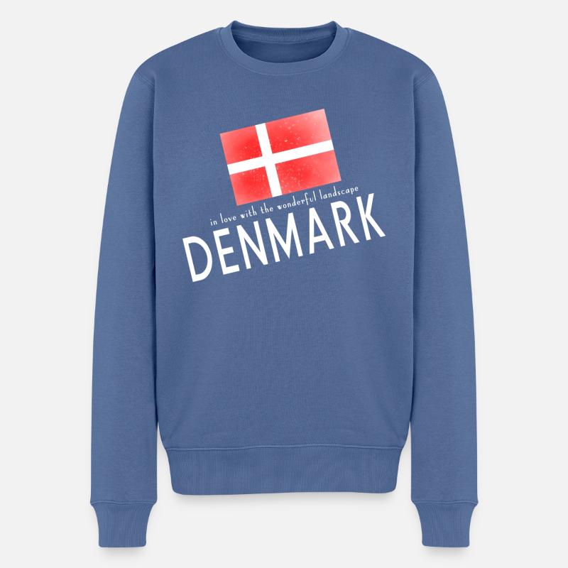Danemark Danemark - Pull Premium bio Homme - bleu pigeon