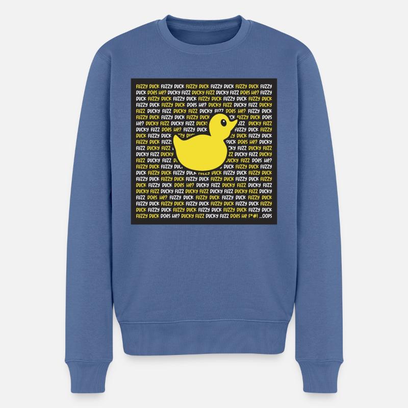 Fuzzy Duck, Ducky Fuzz, Conception de jeux à boire - Pull Premium bio Homme - bleu pigeon