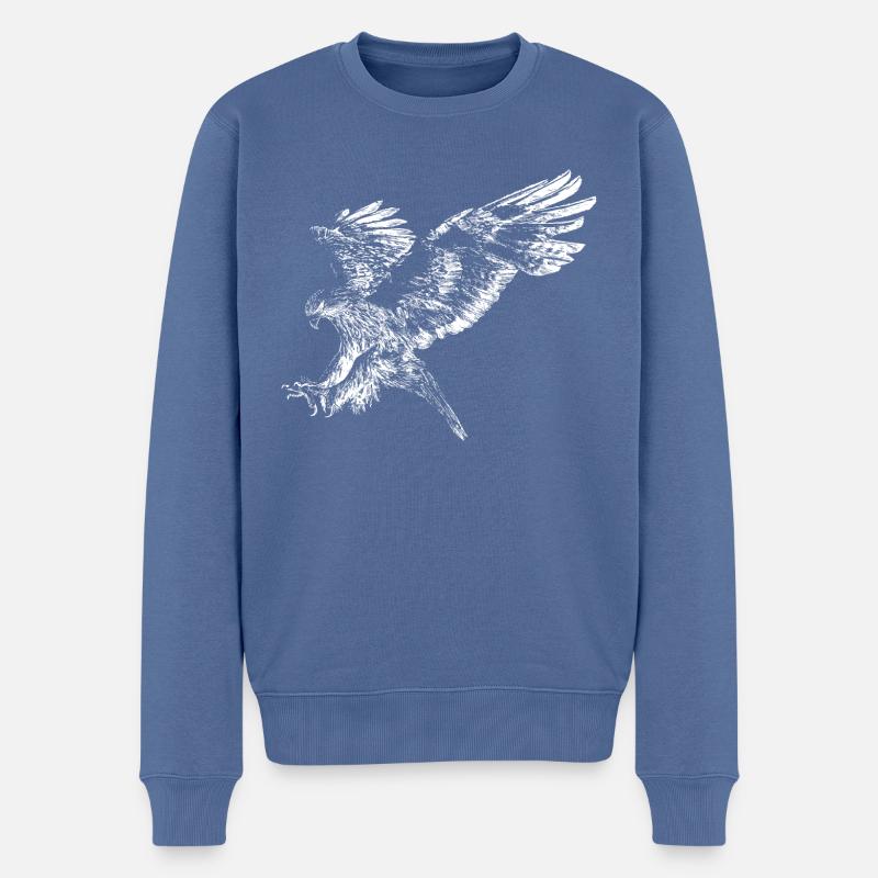 Aigle royal - Pull Premium bio Homme - bleu pigeon
