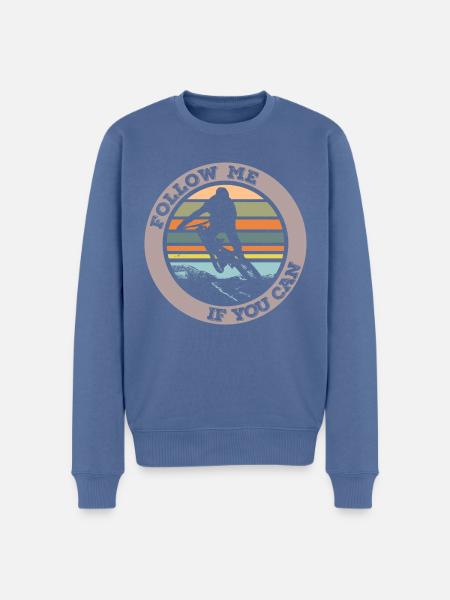 Follow me if you can - Men's Premium Organic Jumper - stone blue