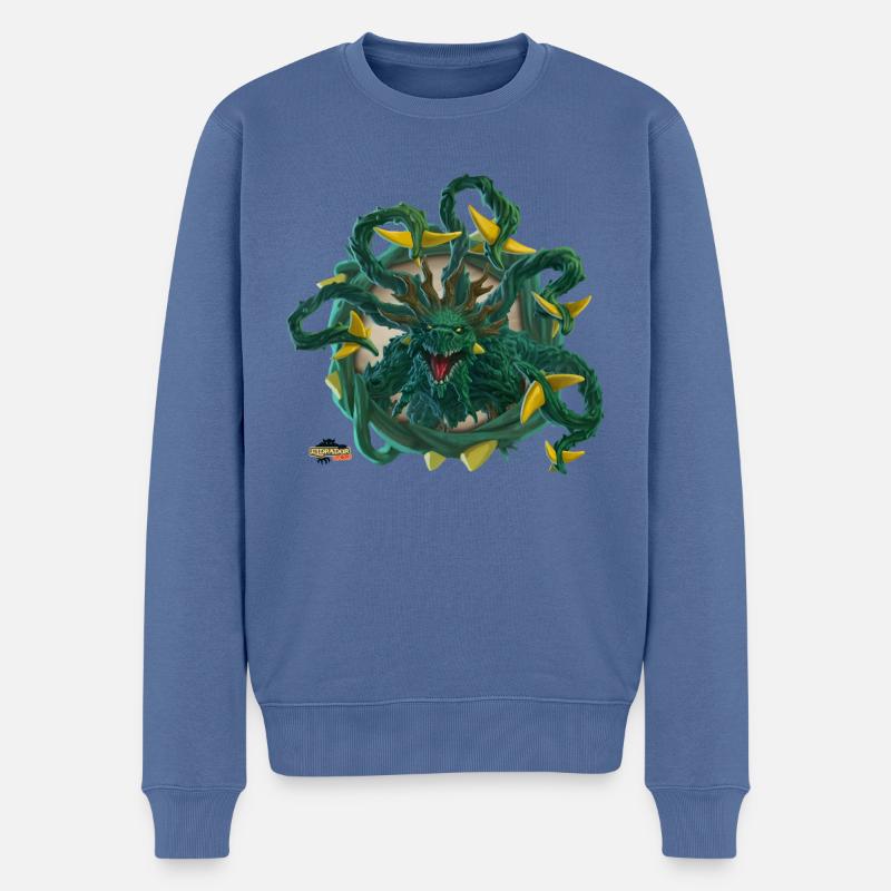 snige® ELDRADOR® CREATURES Jungle Beasts - Økologisk premium-sweatshirt til mænd - dueblå