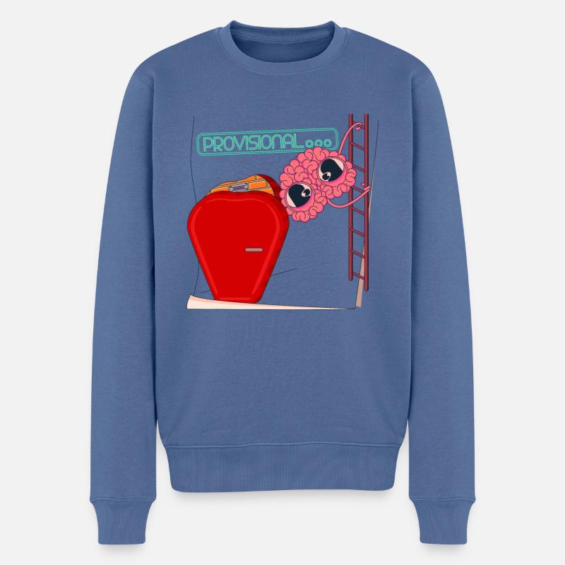 PROVISOIRE - Pull Premium bio Homme - bleu pigeon