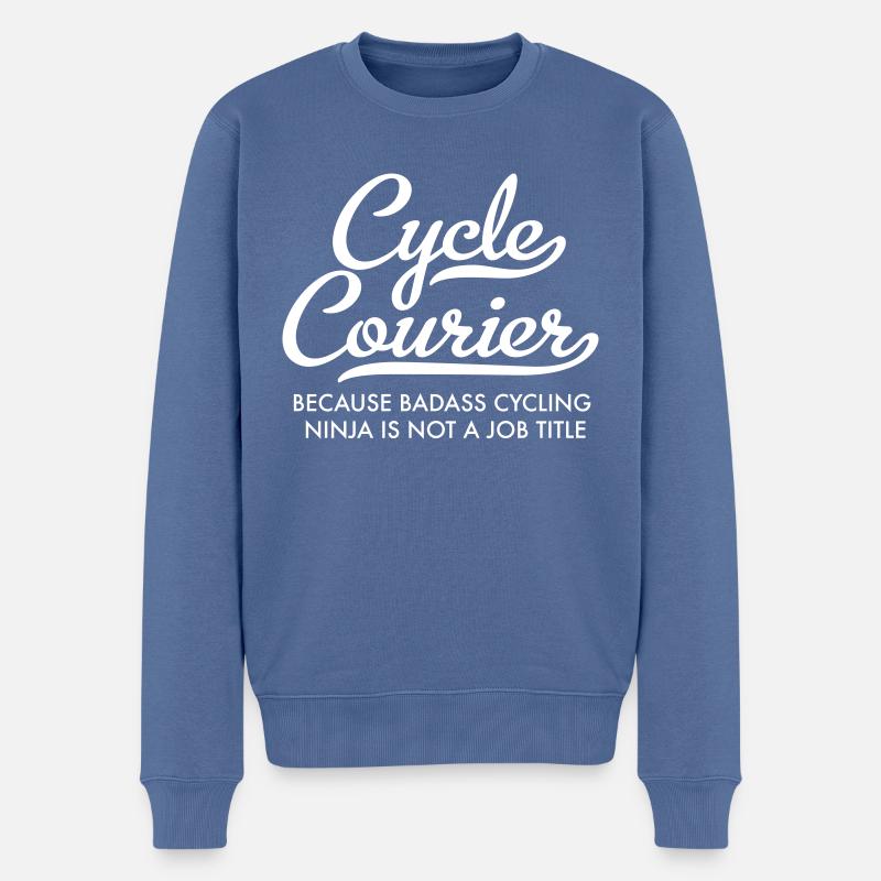 Coursier à vélo - Pull Premium bio Homme - bleu pigeon