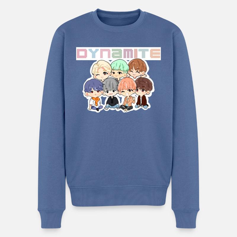 Dynamit. - Männer Premium Bio Pullover - Taubenblau