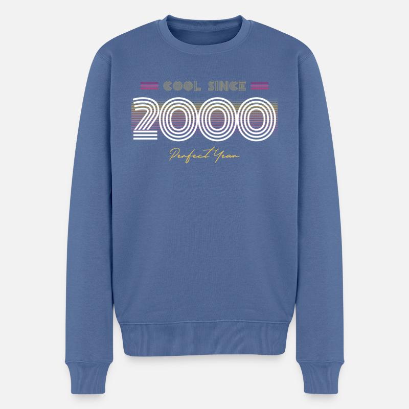 Anniversaire Cool depuis 2000 - Pull Premium bio Homme - bleu pigeon
