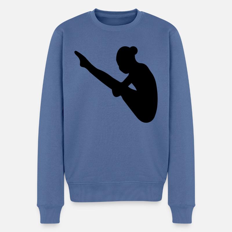 Saut de tour - Pull Premium bio Homme - bleu pigeon