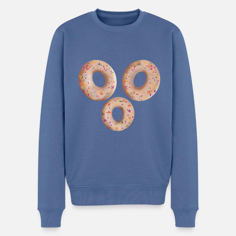 Donut's Smille - Männer Premium Bio Pullover - Taubenblau