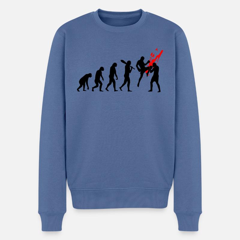 Evolution Kickboxer - Pull Premium bio Homme - bleu pigeon
