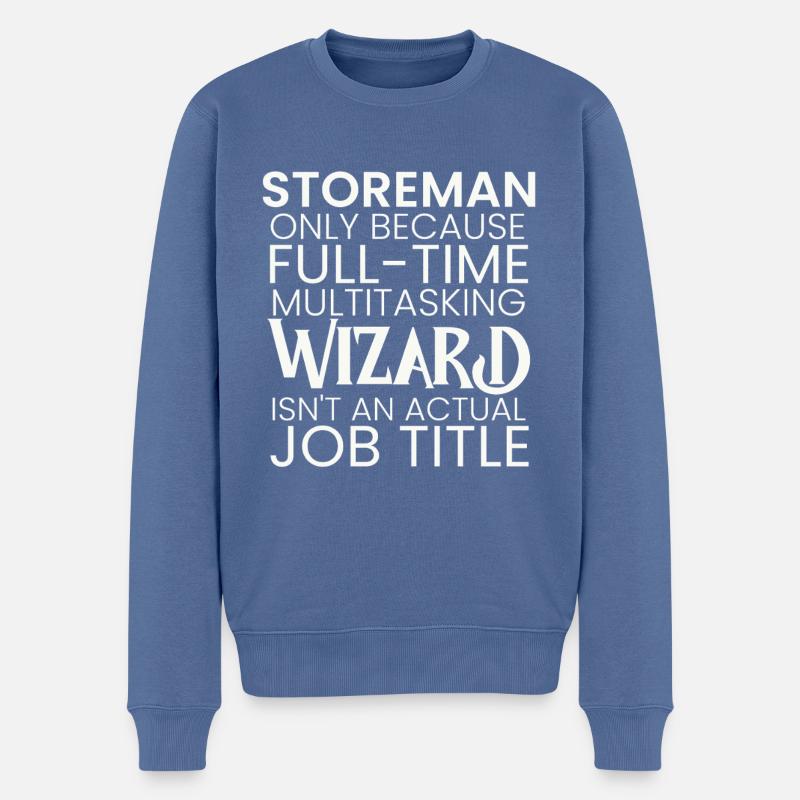Assistant multitâche Storeman - Pull Premium bio Homme - bleu pigeon