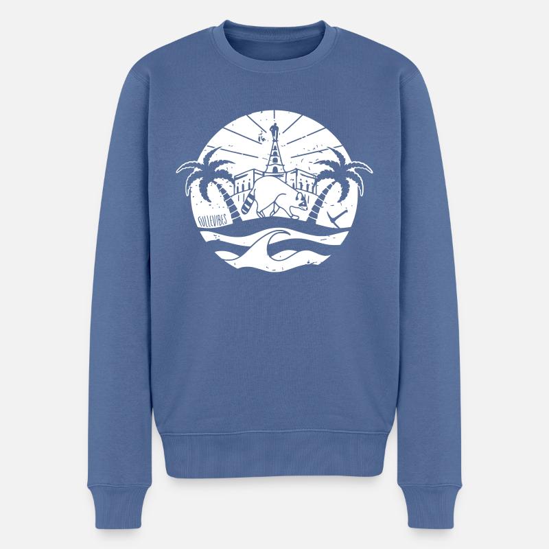 Abenteuer Kassel - Männer Premium Bio Pullover - Taubenblau