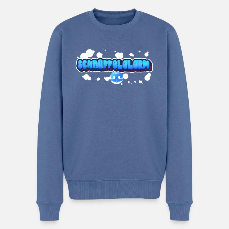 Schnüffelarlarm - Männer Premium Bio Pullover - Taubenblau