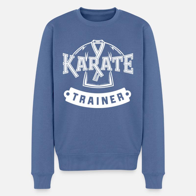 Karate-Trainer Geschenk Kampfsport Meister Dojo - Männer Premium Bio Pullover - Taubenblau