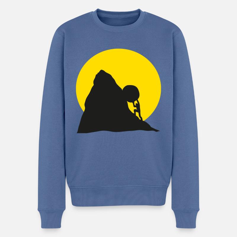 Sisyphus - Männer Premium Bio Pullover - Taubenblau