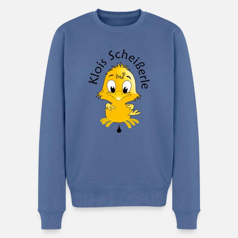 Klois Scheißerle - Männer Premium Bio Pullover - Taubenblau
